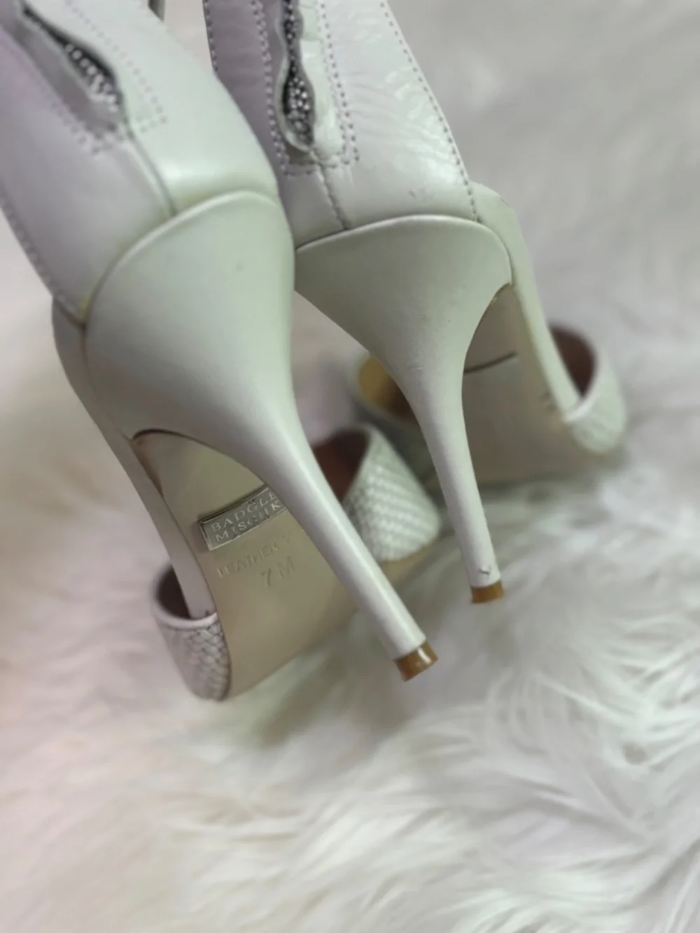 EUC [Badgley Mischka] Woven Open Toe 4